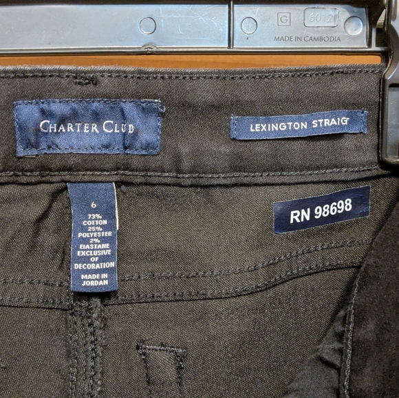 Charter Club Black Jeans Lexington Straight Sz 6 Slimming Bohemian Y2K Bohemian - Picture 8 of 11
